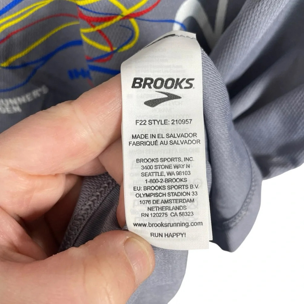 NWOT Brooks Running Pancake Run Athletic Tee in Grey Size XL - Picture 8 of 9